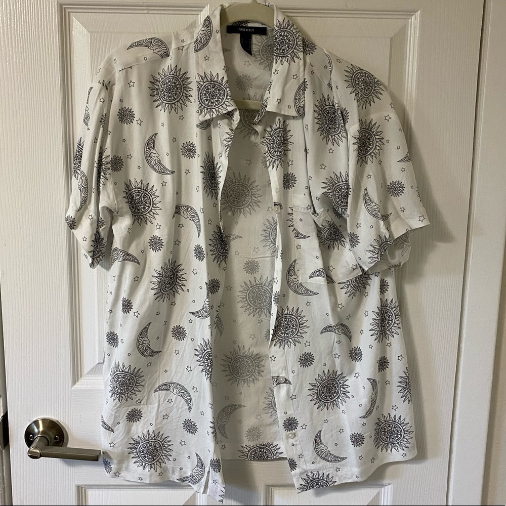 F21 white button down